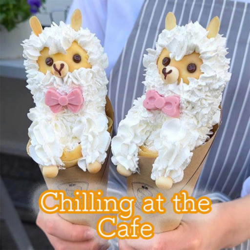 chilling at the cafe